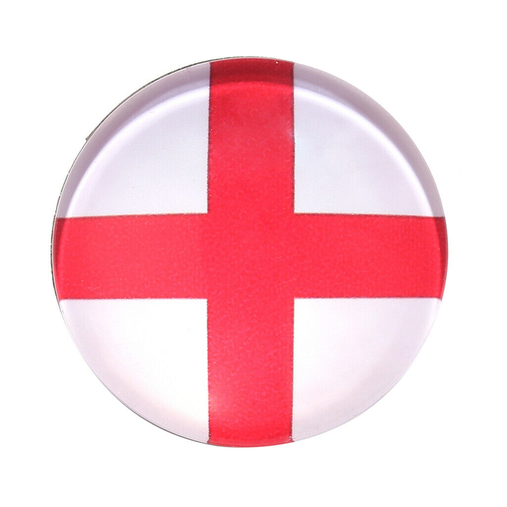 Round Buttons 32 Teams National Flag Football Fans Brooch England