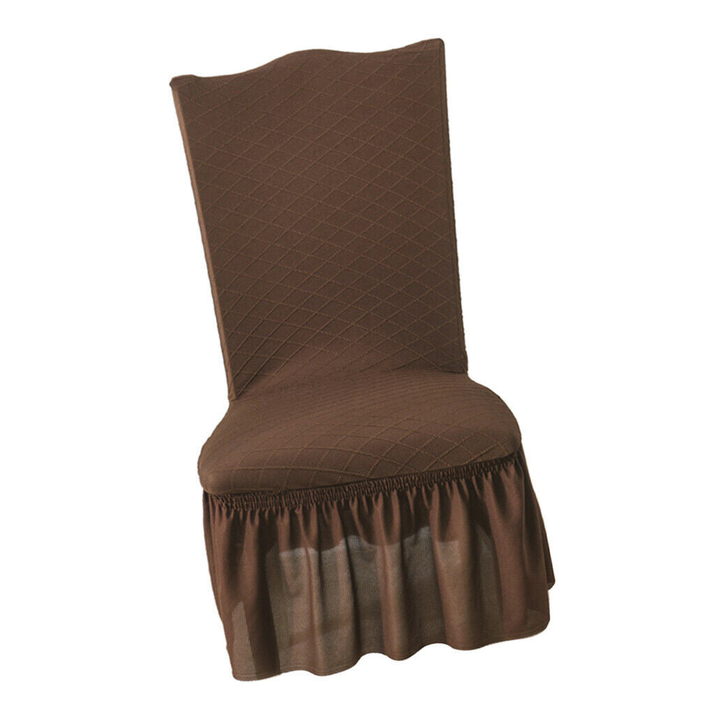 Stretchy Chair Covers Super Fit Anti-slip Chair Protector Dark Coffee