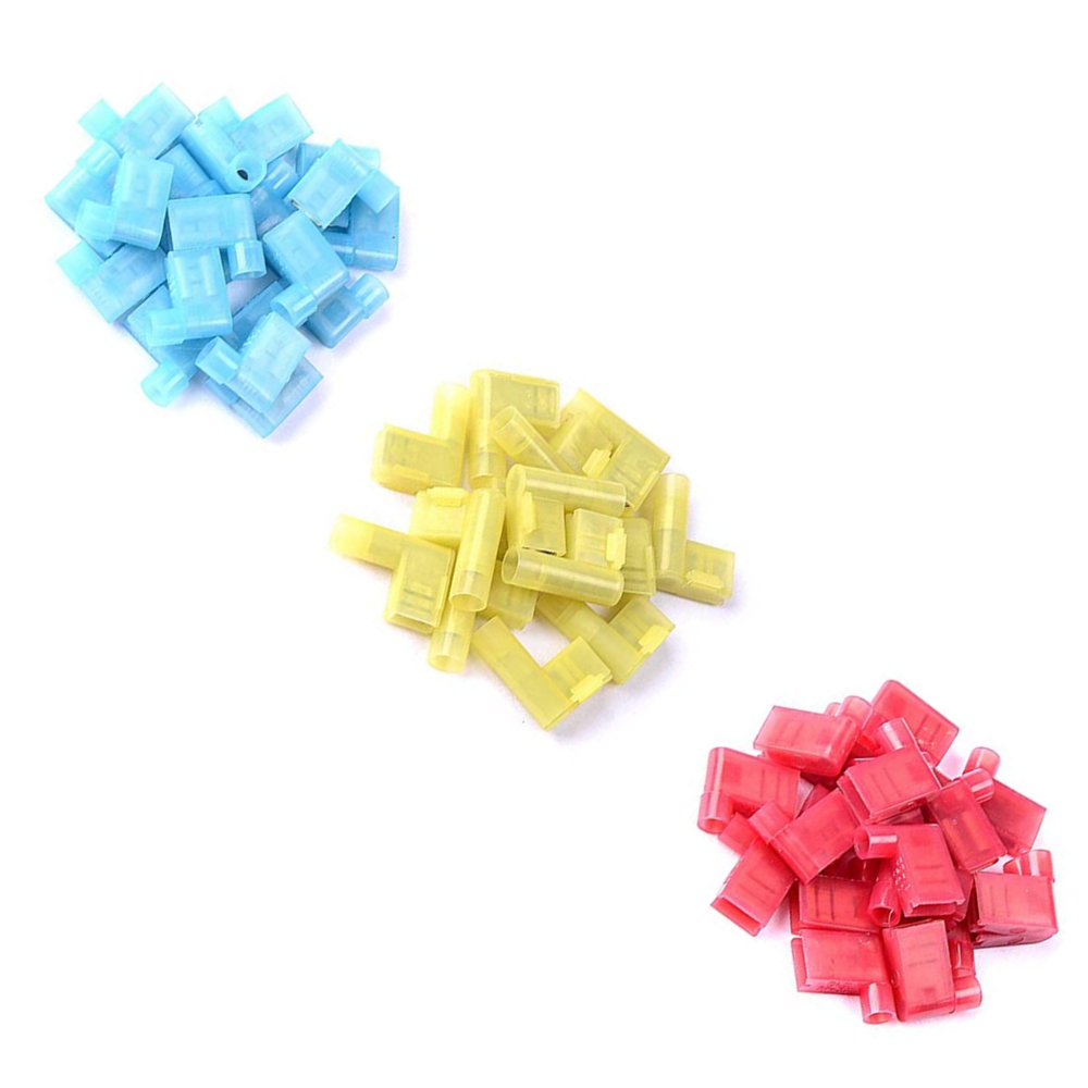 120PCS Nylon Female Flag Terminals RIght Angle Electrical Connector 22-10 Ga