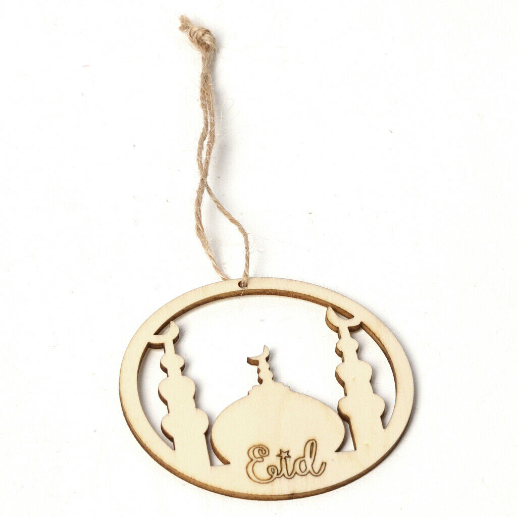10Pieces Wood DIY Pendant Wood Hanging Decor Party Wedding Supply