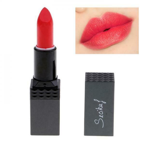 Matte Lipstick Women Waterproof Long-lasting Nudes Makeup Lip Stick 04#Coral Red