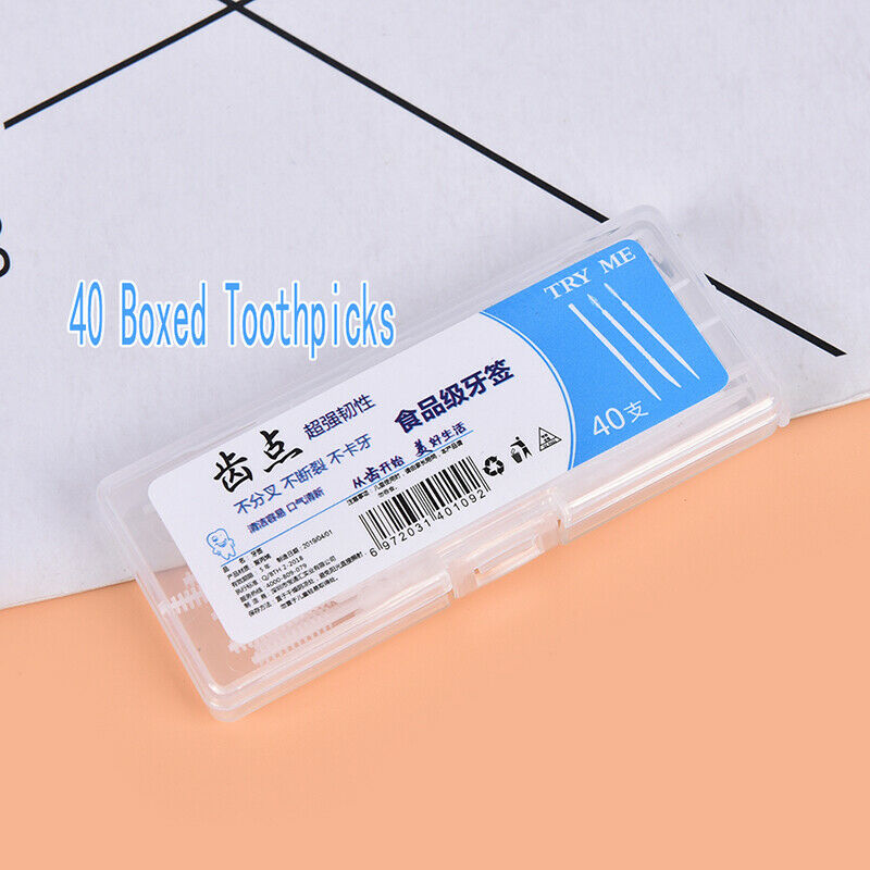 40Pcs/box Dental Floss Flosser Picks Teeth Toothpick Stick Tooth Clean Or.l8
