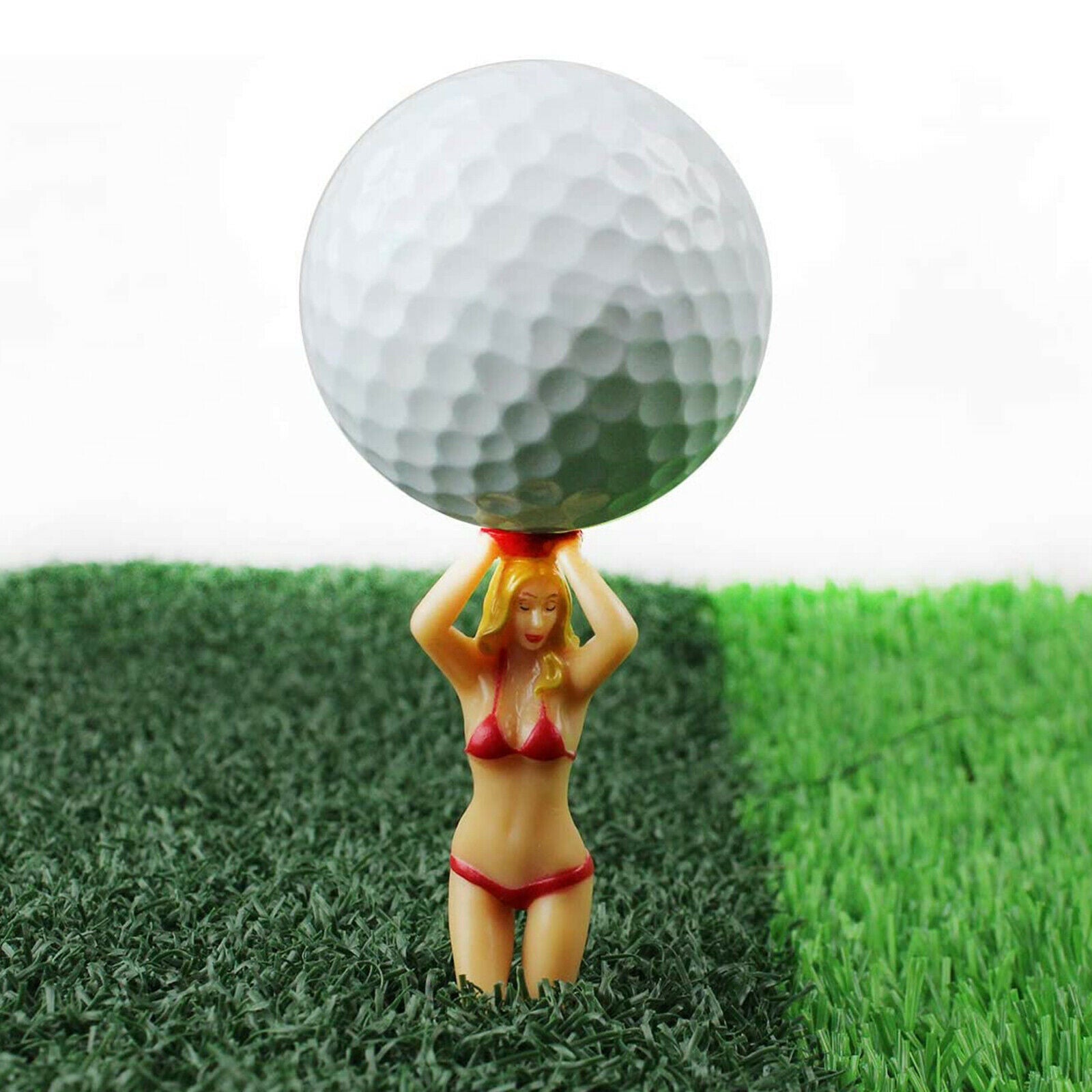 6x Plastic Bikini Hot Lady Womens Sexy Body Golf Tees Durable Training Tool