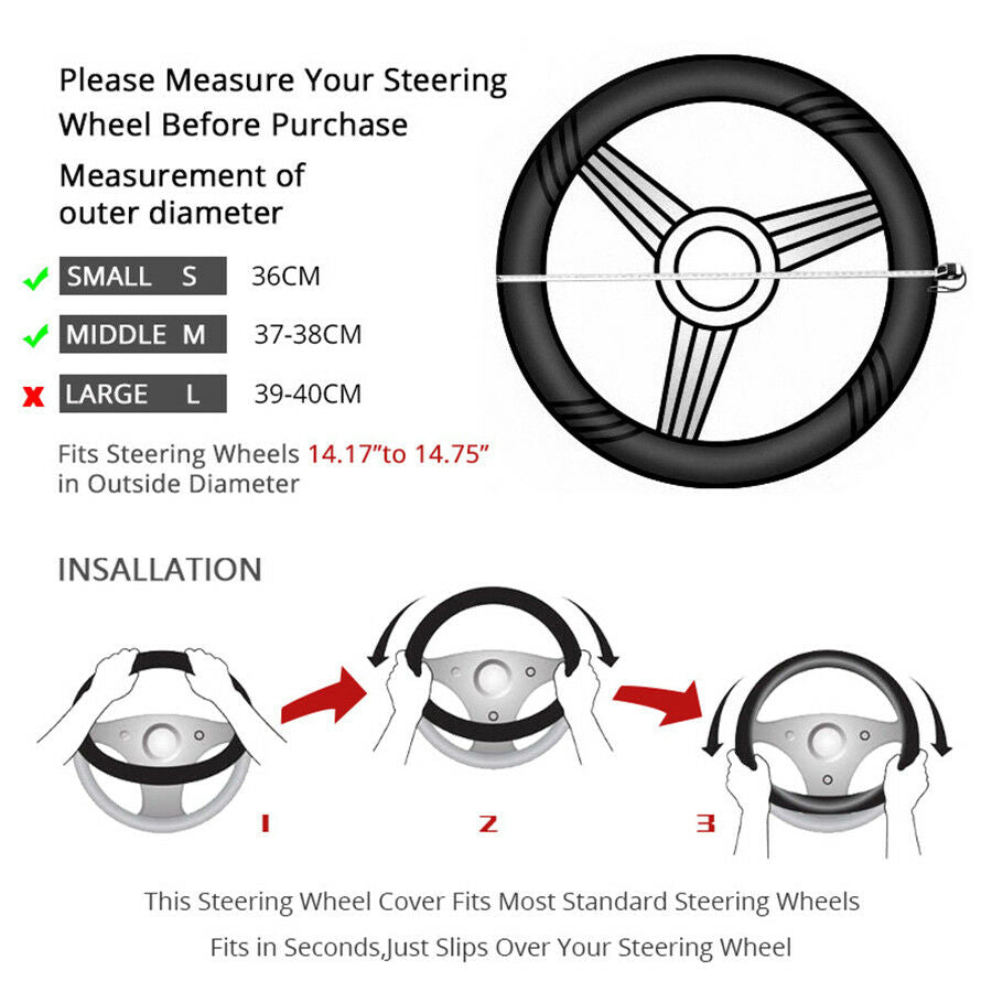Car Steering Wheel Cover Soccer Pattern Splice Light Leather FOR Most CarStyling