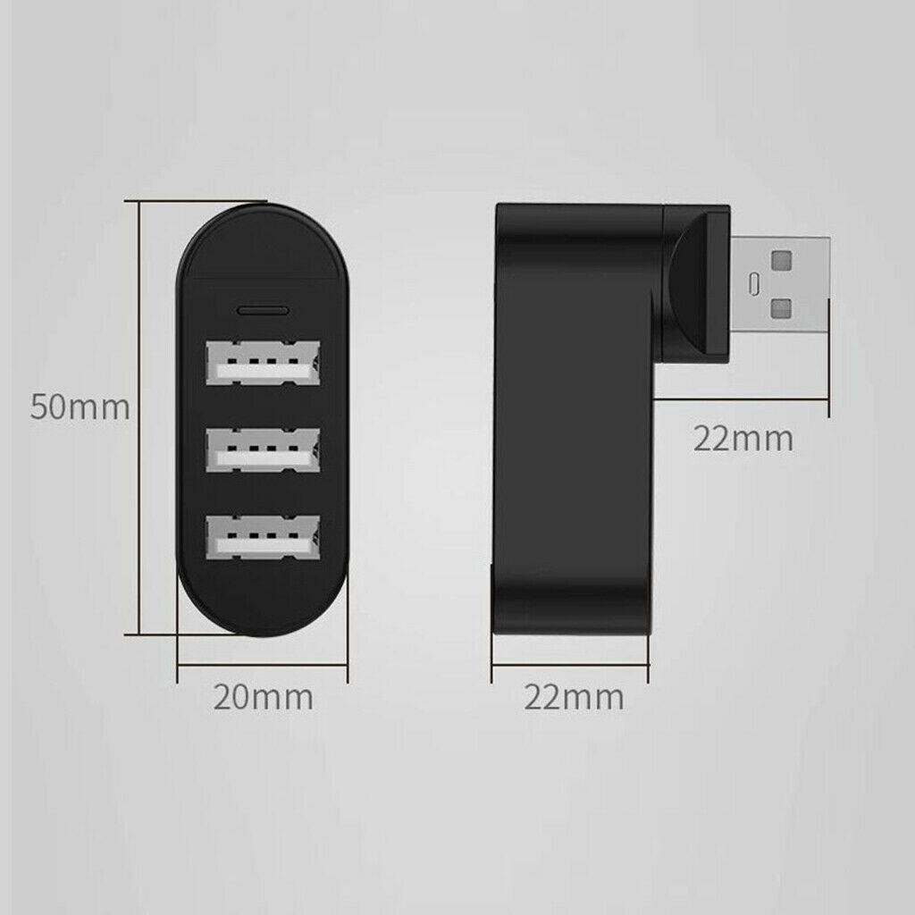 Maikou Rotatable High   Ports USB 3.0 Hub + 2 USB 2.0 Adapter Splitter