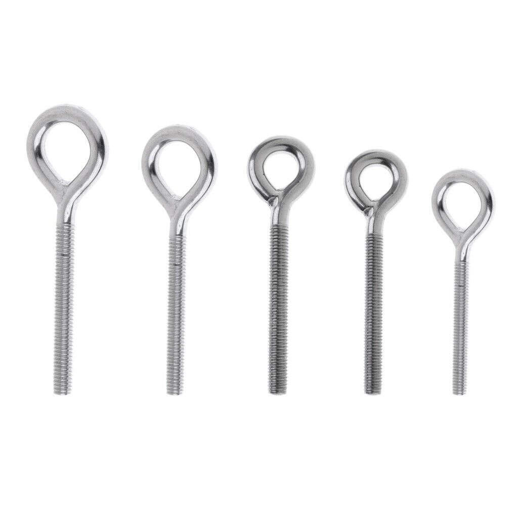 5x Marine Grade Stainless Steel Long Lifting Eye  - M4 M5 M6 M8 M10