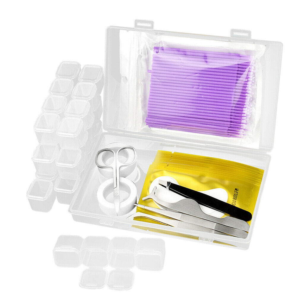 9 In 1 Individual Lash Tape Pads Micro Brush Eyelash Extension Supplies Set -