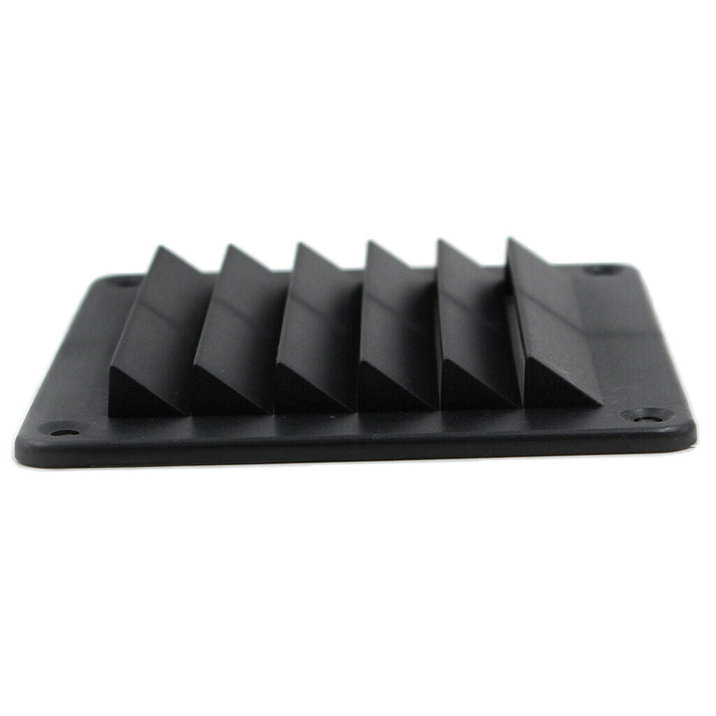 2x Plastic Louver Wall Vent Ventilation Black Yacht Caravan Camper Accessory