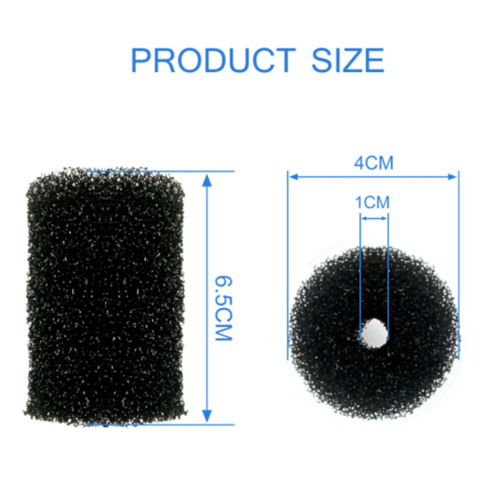 5pcs Sponge Aquarium Filter Protector Cover For Fish Tank Inlet Pond Black Foam