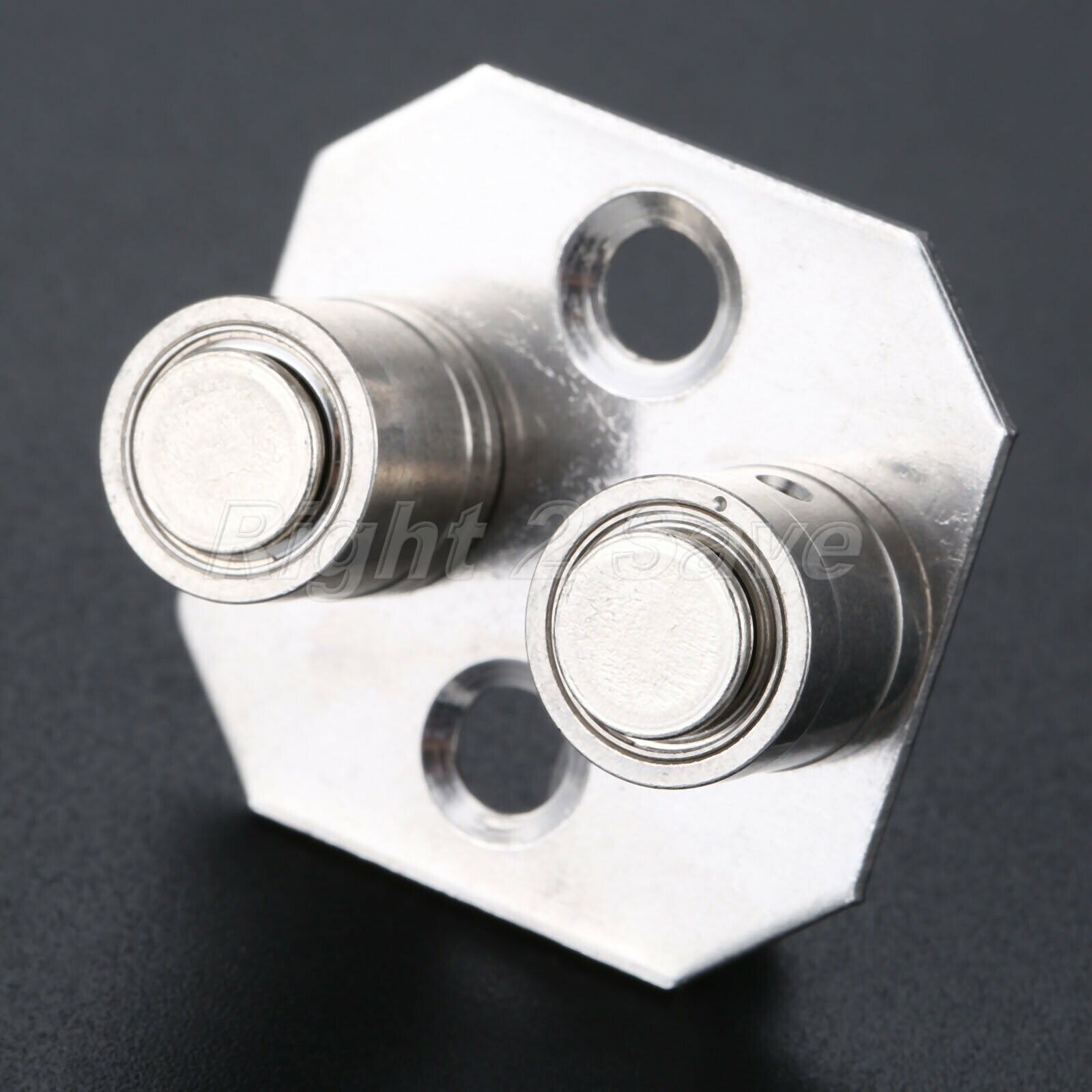 2Pcs Wooden Sliding Door Cabinet Limiter Two-wheel Rail Guide Locator Stopper