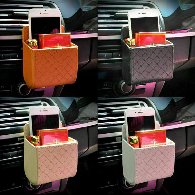 Car Seat PU Back Tidy Storage Box Coin Bag Organizer Pocket Hanging Holder Pouch