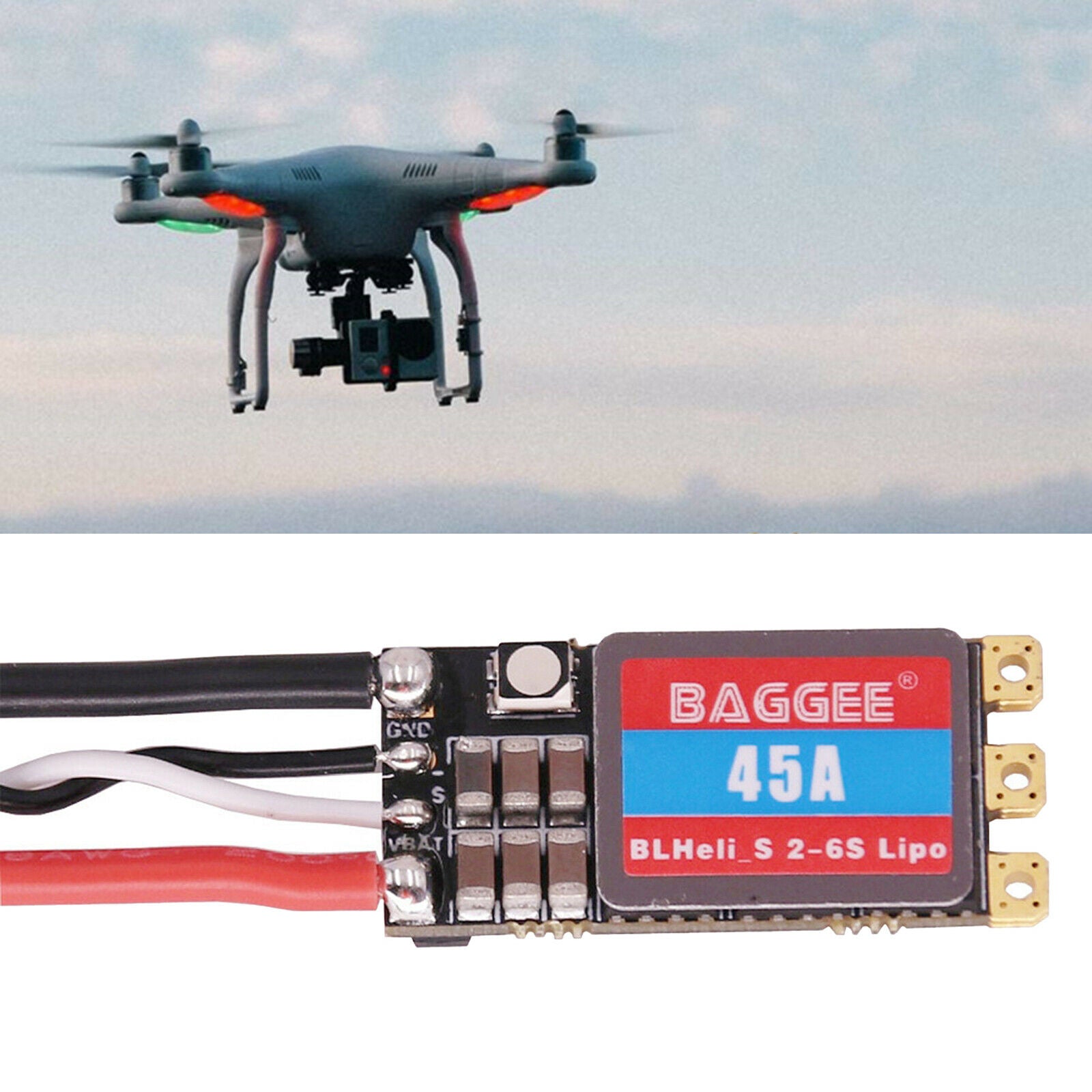 BLHeli-S Brushless ESC Support Dshot150/300/600 Oneshot42 Aircraft Accessory 45A