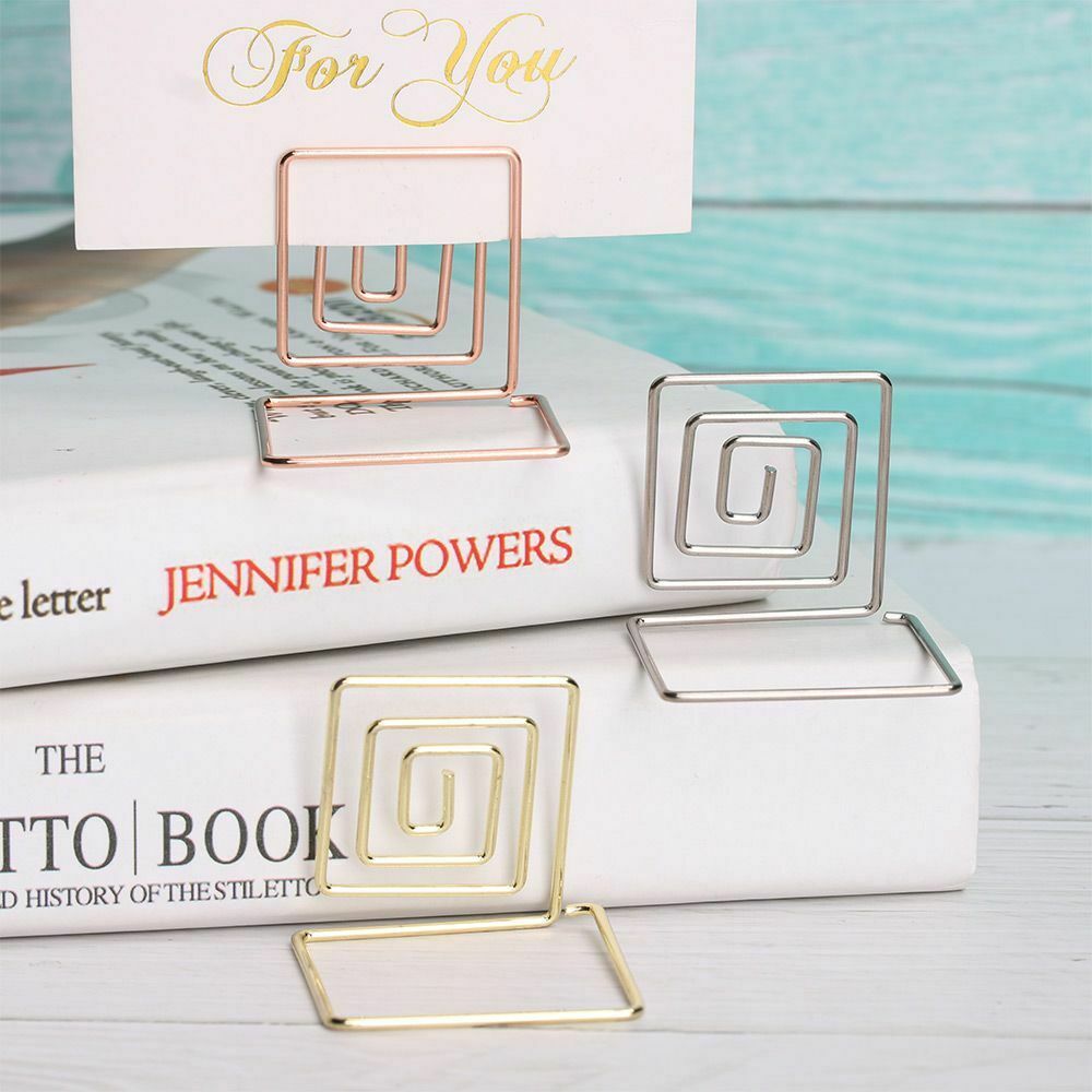 Clamp Ring Shape Photos Clips Table Numbers Holder Place Card Clamps Stand
