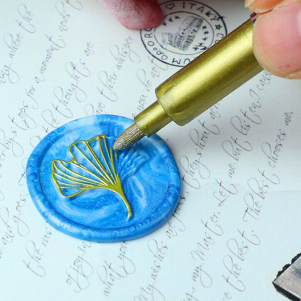 2x Paint Wax Coloring Pen Graffiti Seal Wax Stamp Marker