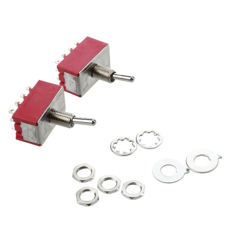 2 Pcs AC 250V 2A 120V 5A 12 Pin 4PDT ON/ON Toggle Switch Q1F5F5