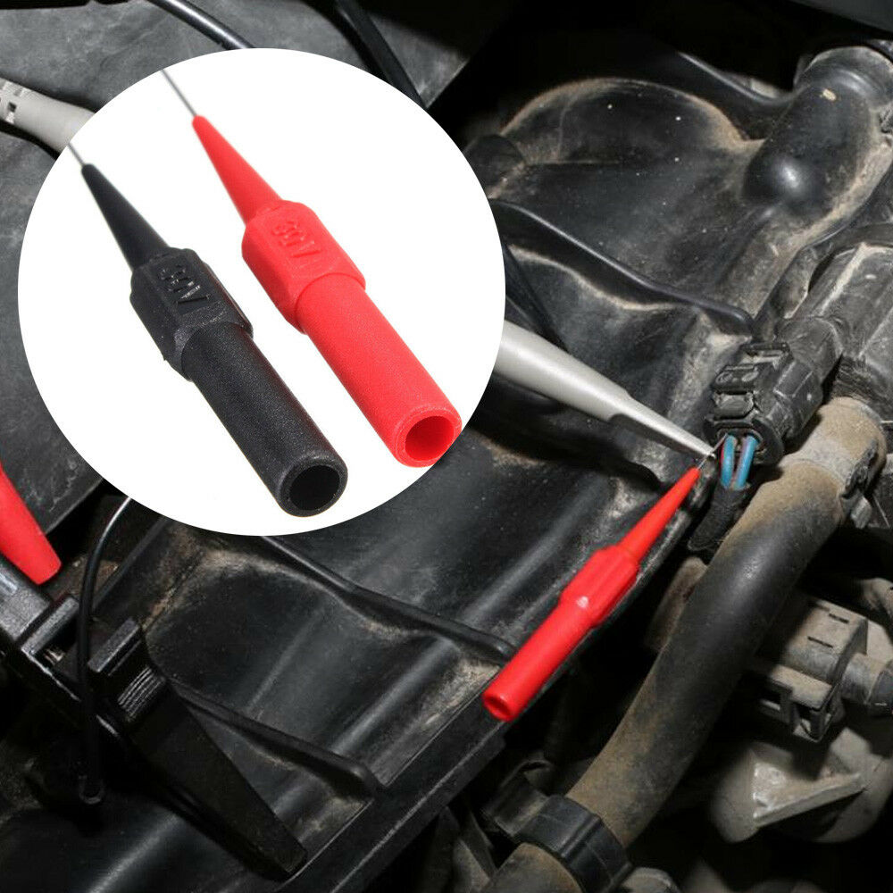 2X Multimeter Test Lead Extention Back Probes Sharp Needle Micro Pin For Banana