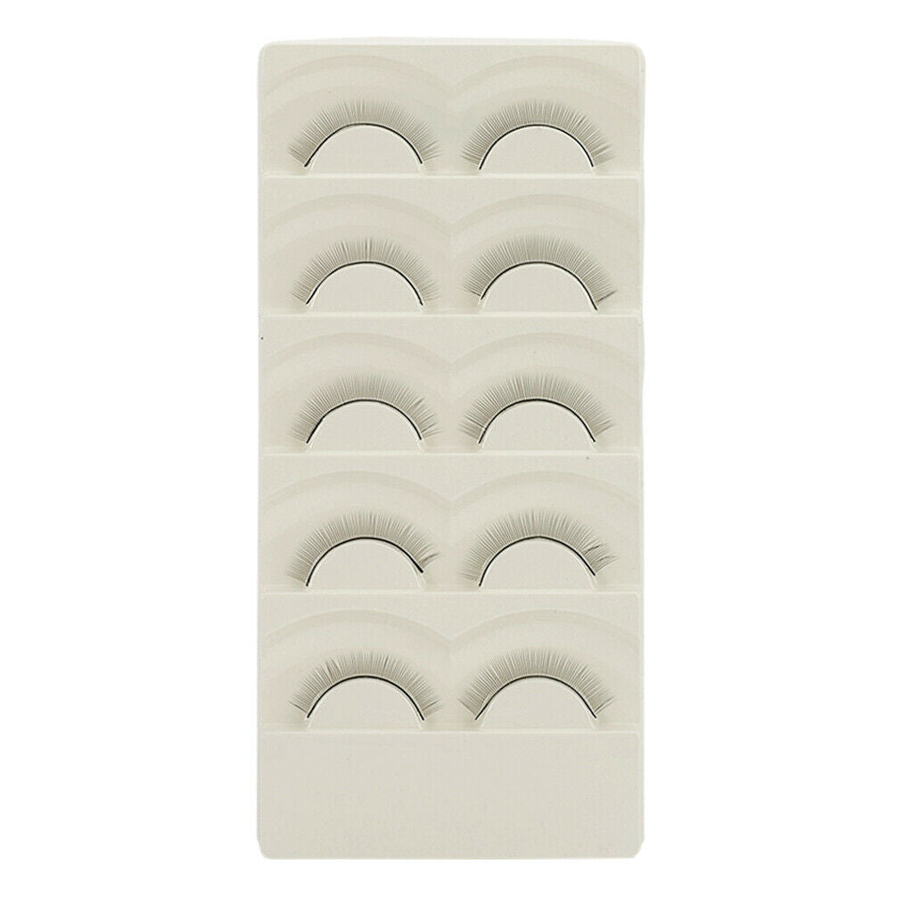 5 Pairs Soft Natural Cross Handmade Eye Lashes Makeup Extension False Eyelashes
