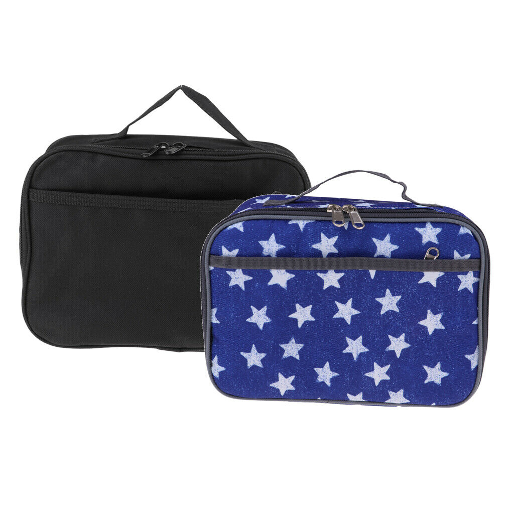 Lunch Cooler Bag Camping Picnic Travel Food Drinks Insulated Carry Box Black