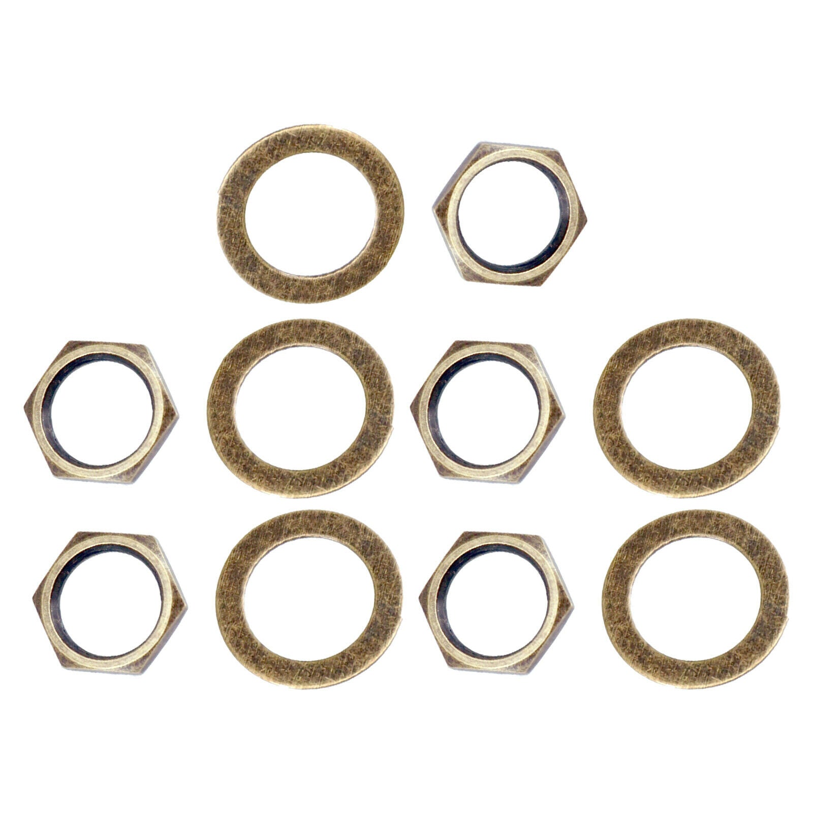 10PCS 3/8'' Guitar Bass Socket Nuts Lock Washer for Electric Guitar Bass