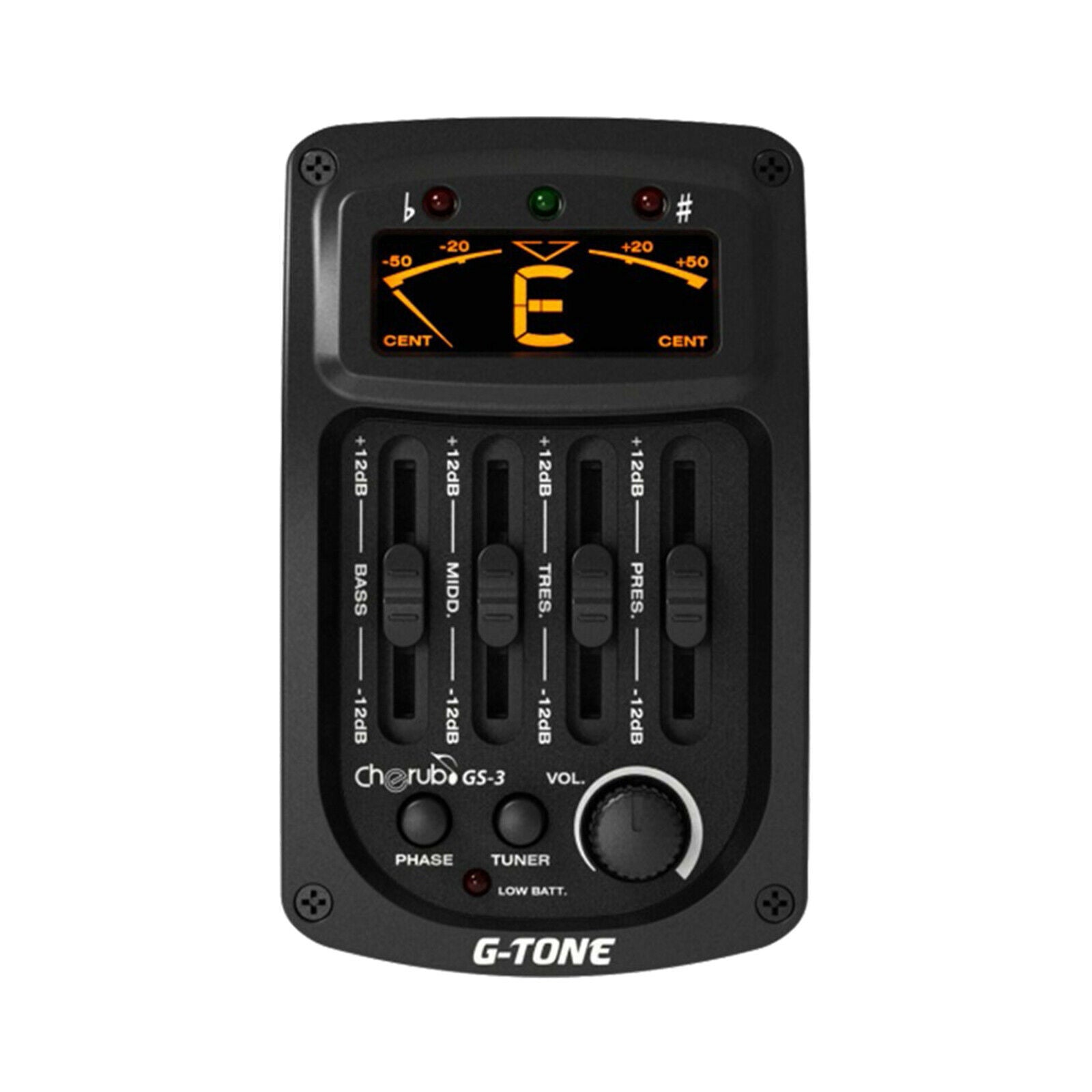 Acoustic Guitar 4-band Preamp Pickup EQ Equalizer Tuner with LCD Display