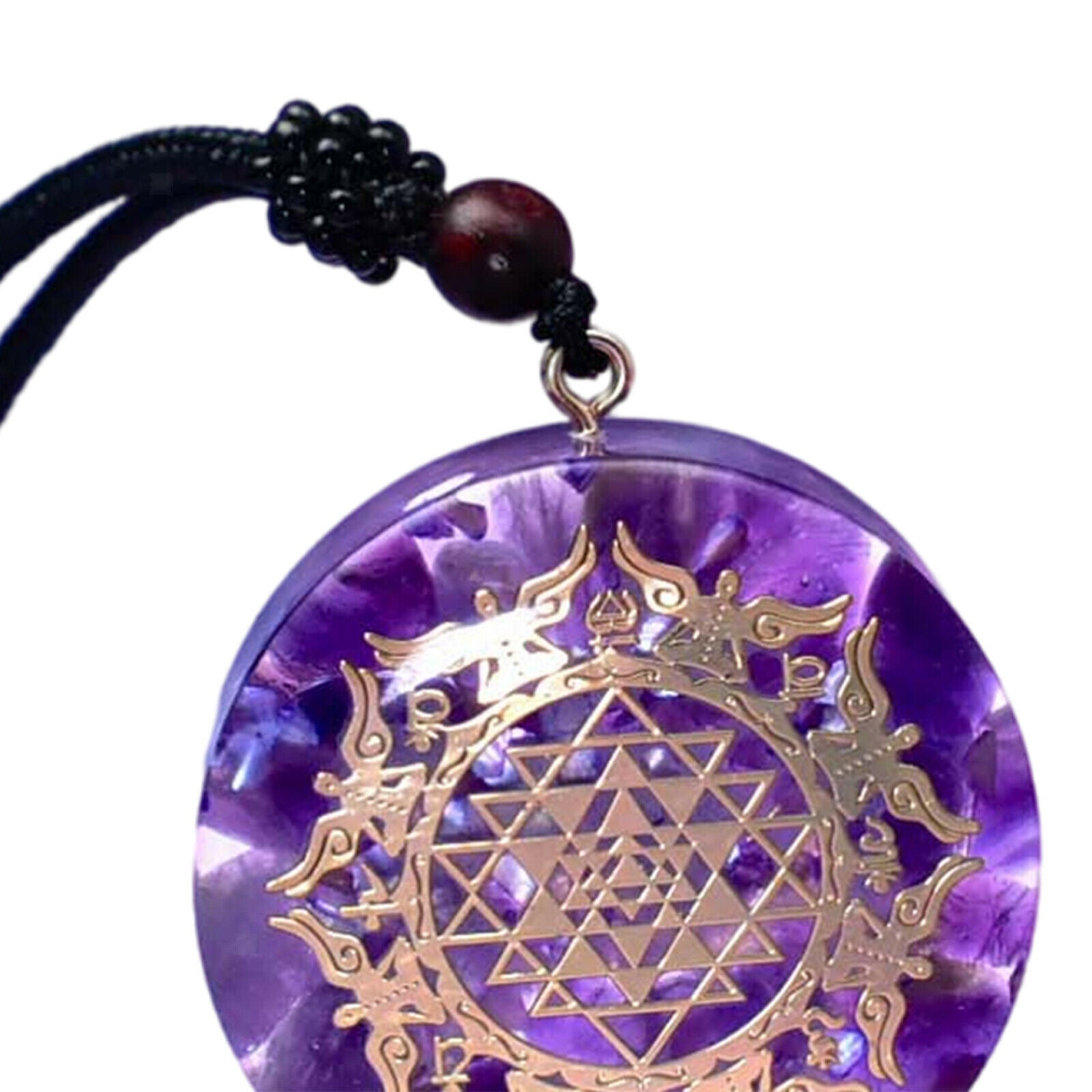 Natural Orgone Pendant Necklace Crystal 7 Major Chakras Jewelry Energy