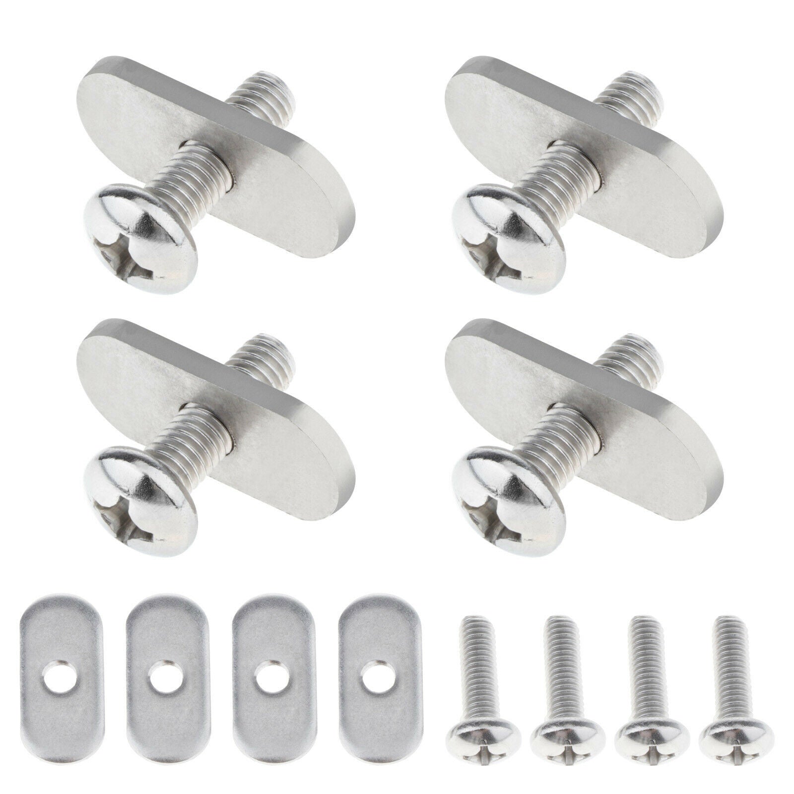 8 Sets Durable Stainless Steel Screws & Nuts Hardware Replacement Kit