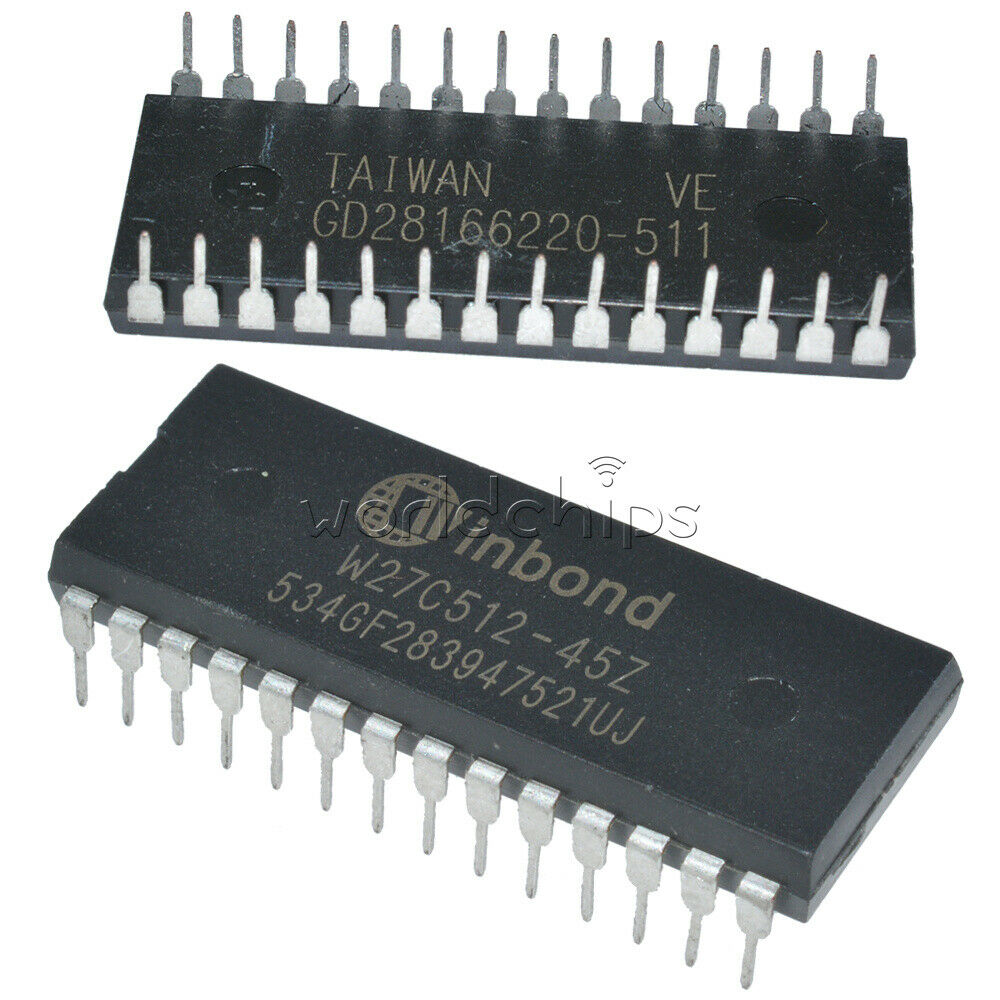5PCS W27C512-45Z W27C512 DIP-28 IC Winbond EEPROM 5V 45NS 512KBit 64K*8