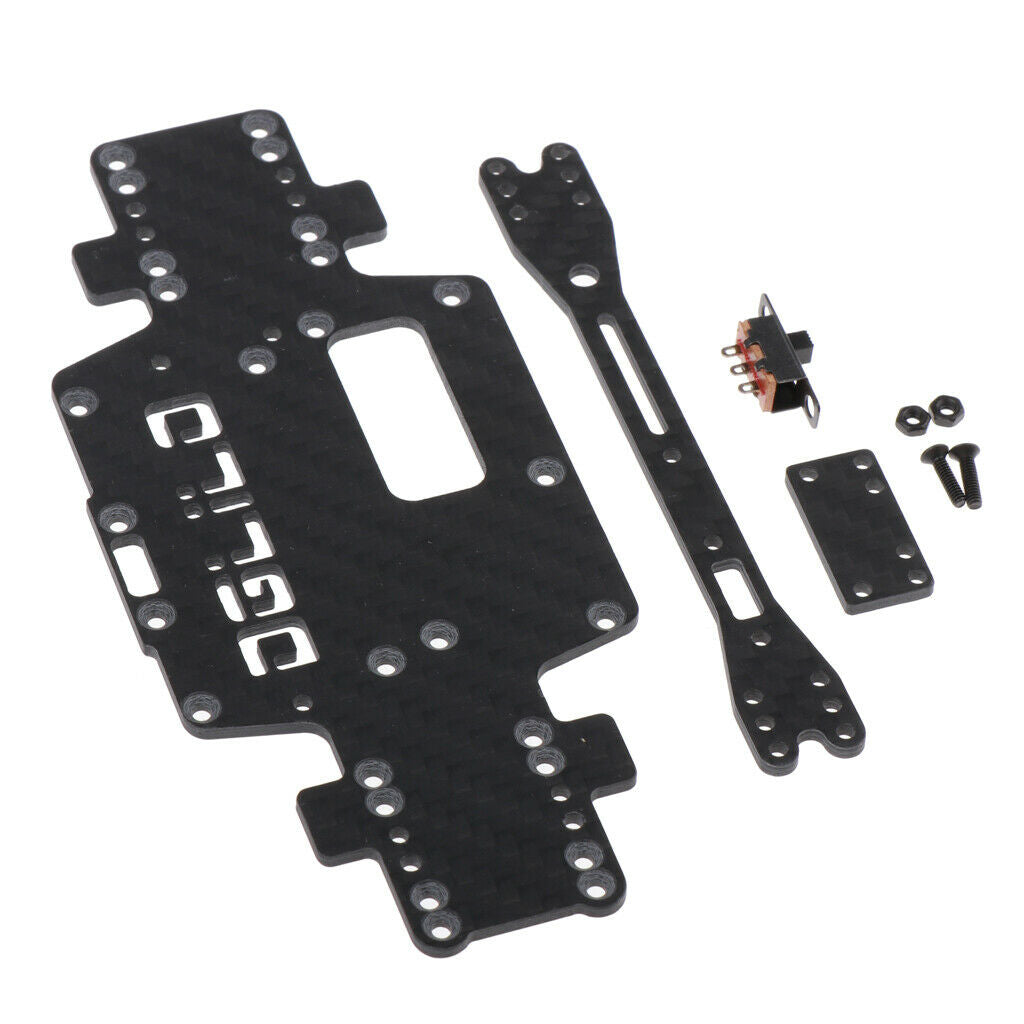 Carbon Fiber 1/28 RC Car Chassis Kit for Wltoys P939 K989 K999 Upgrade Parts