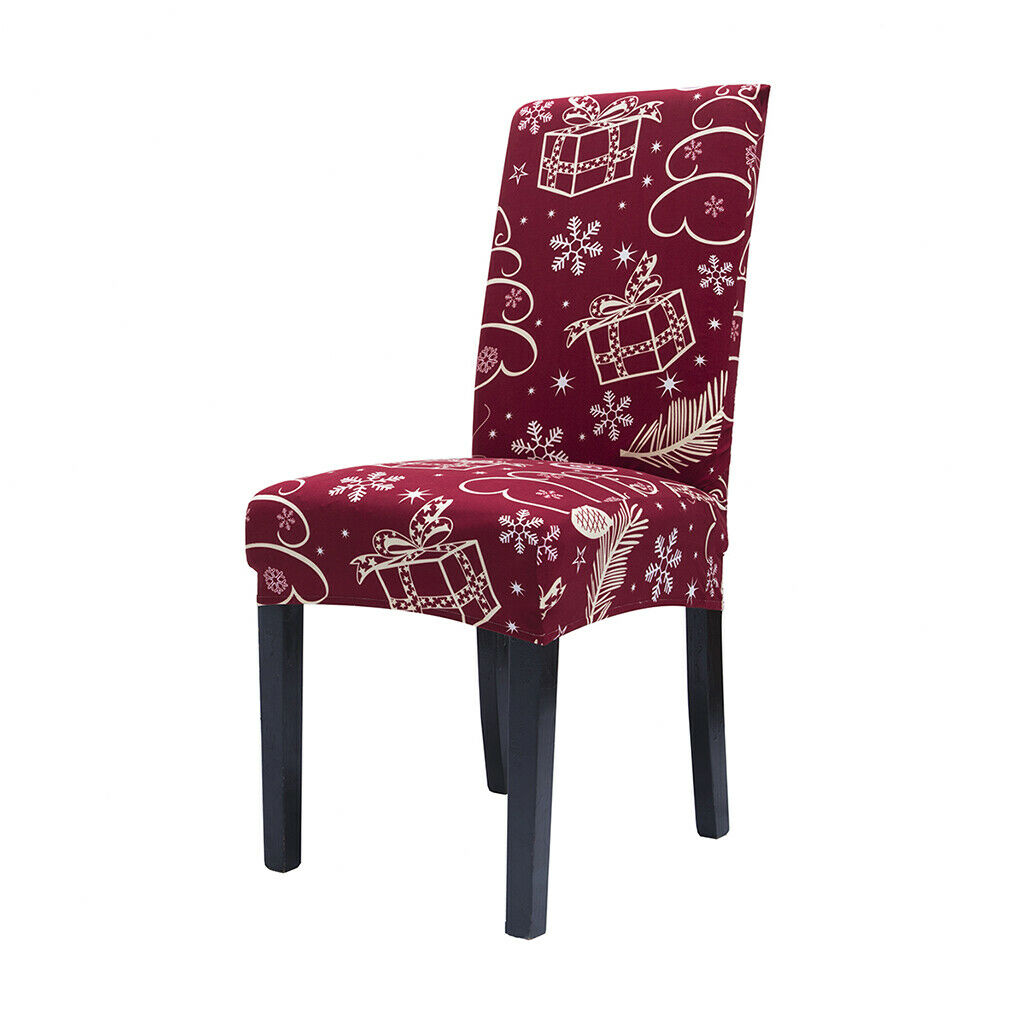 Snowflake Pattern Elastic  Chair Covers Universal Dinning Room Wedding Decor