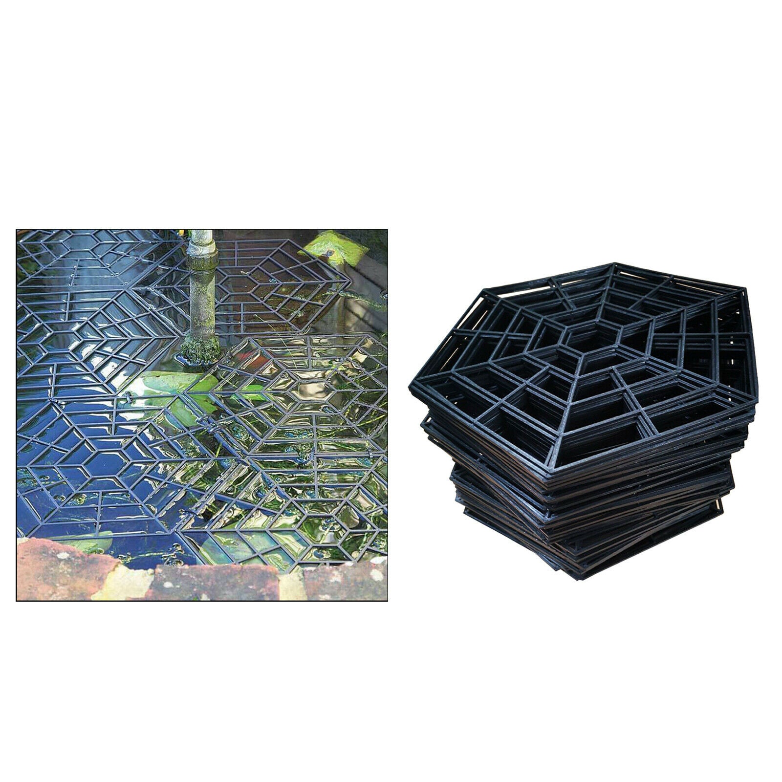 20/Set Plastic Fish Guard Grid Protective Guard Netting Pond Protector Cover
