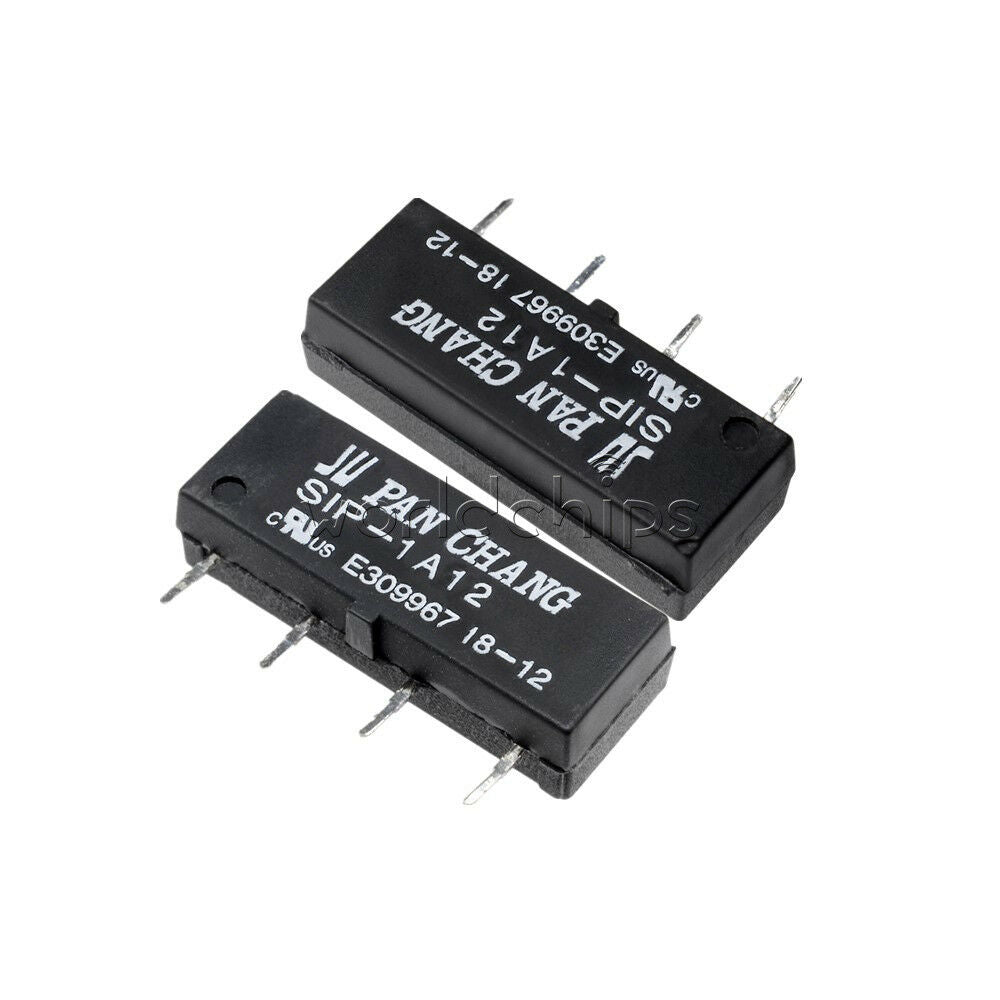 5PCS 12V Relay SIP-1A12 Reed Switch Relay 4PIN for PAN CHANG Relay WC