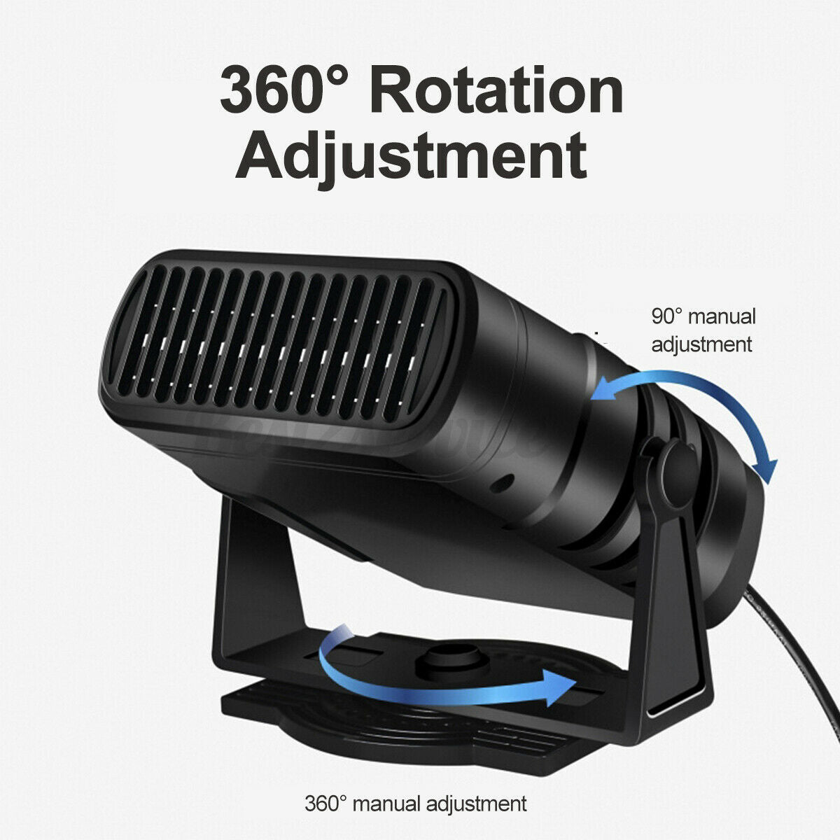 12V 24V 500W 360Â° Portable Car Truck Air Heater Cooling Fan Windscreen  â—