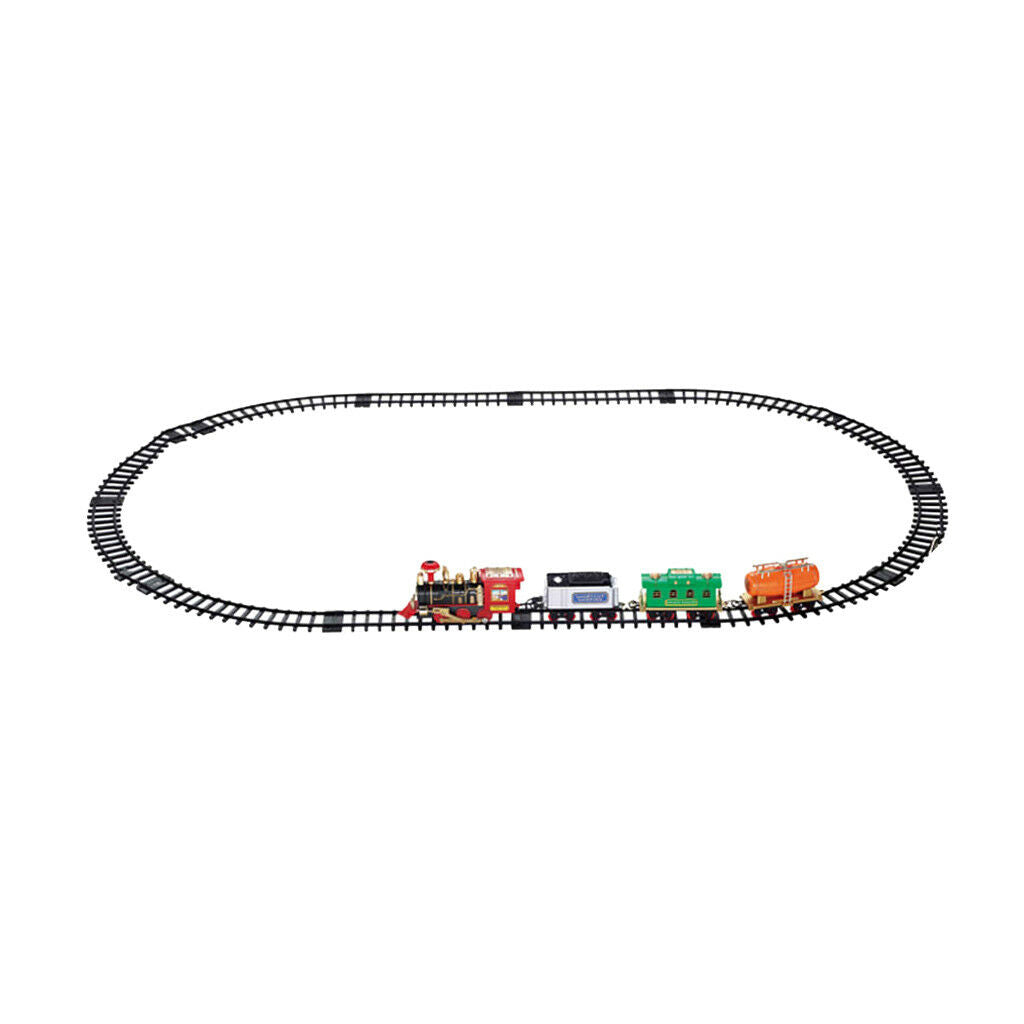 Remote Control Christmas Train Set - Lights, Sound, & Real Smoke - Kids Gift