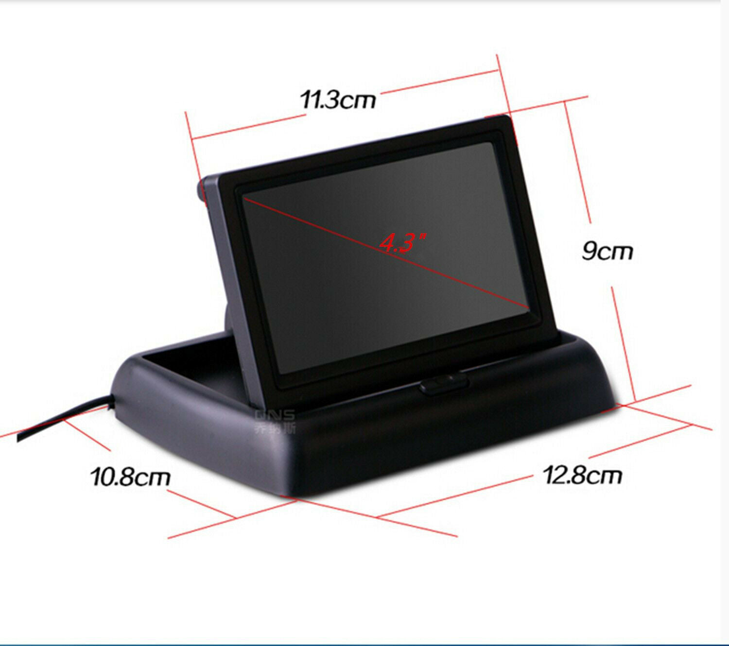 Car Rear View Backup 8LED IR Night   Camera + 4.3" Foldable Display Monitor