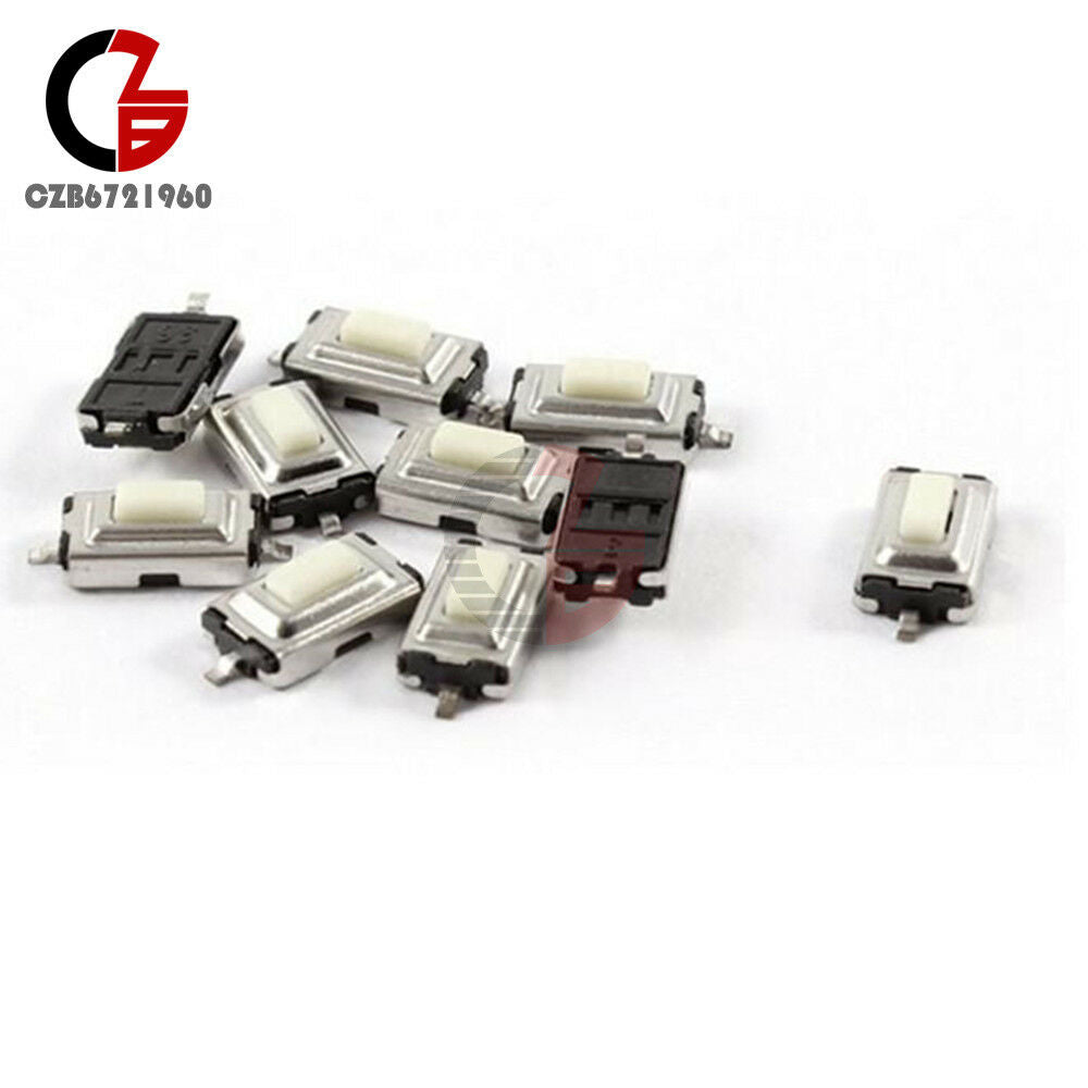 100pcs 3x6x2.5mm Tactile Push Button Switch Tact Switch Micro Switch 2 Pin SMD
