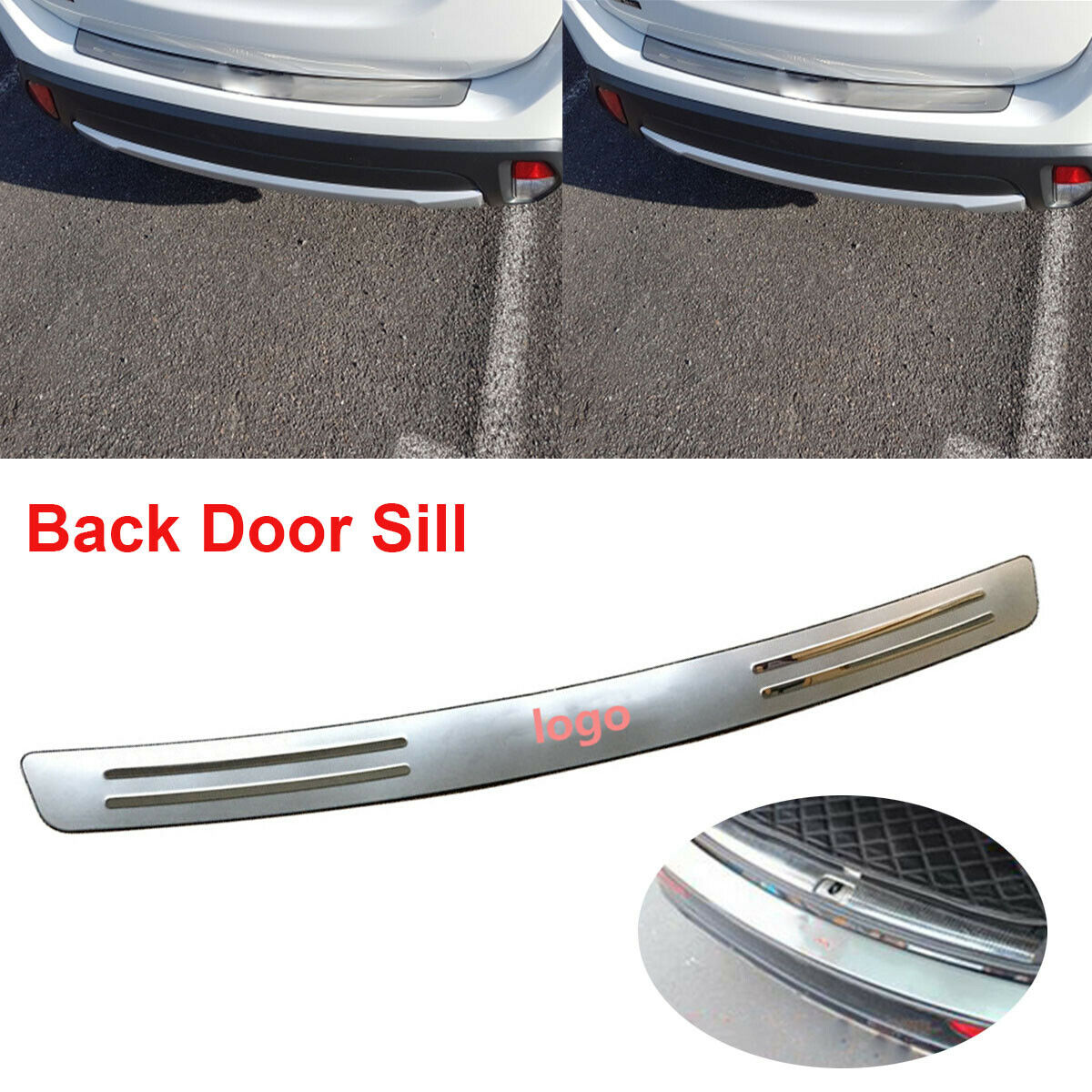 1 Piece Car Rear Bumper Sill Protector Strip For Mitsubishi Outlander 2009-2012