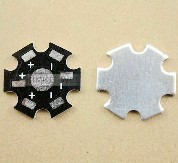 100 Star 20mm High Power 1W/3W LED Heat Sink Aluminum Base plate New