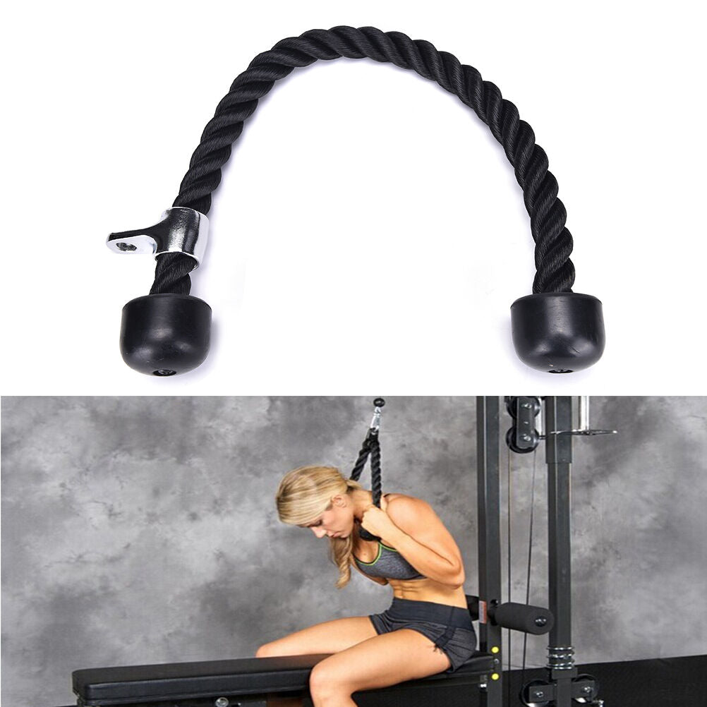 Tricep Rope Push Pull Down Press Multi Gym Bodybuilding Cable Attachment.DD