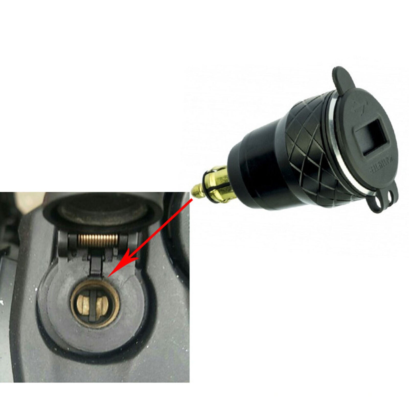 Voltmeter 2 USB Phone Charger Power Socket for Motorcycle Hella Plug Waterproof