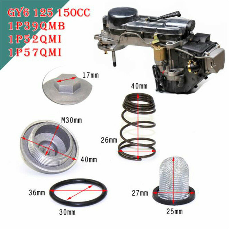 GY6 50cc to 150cc 125/150 Engine Parts Plug Moped Oil Filter Drain ScrewDEAU