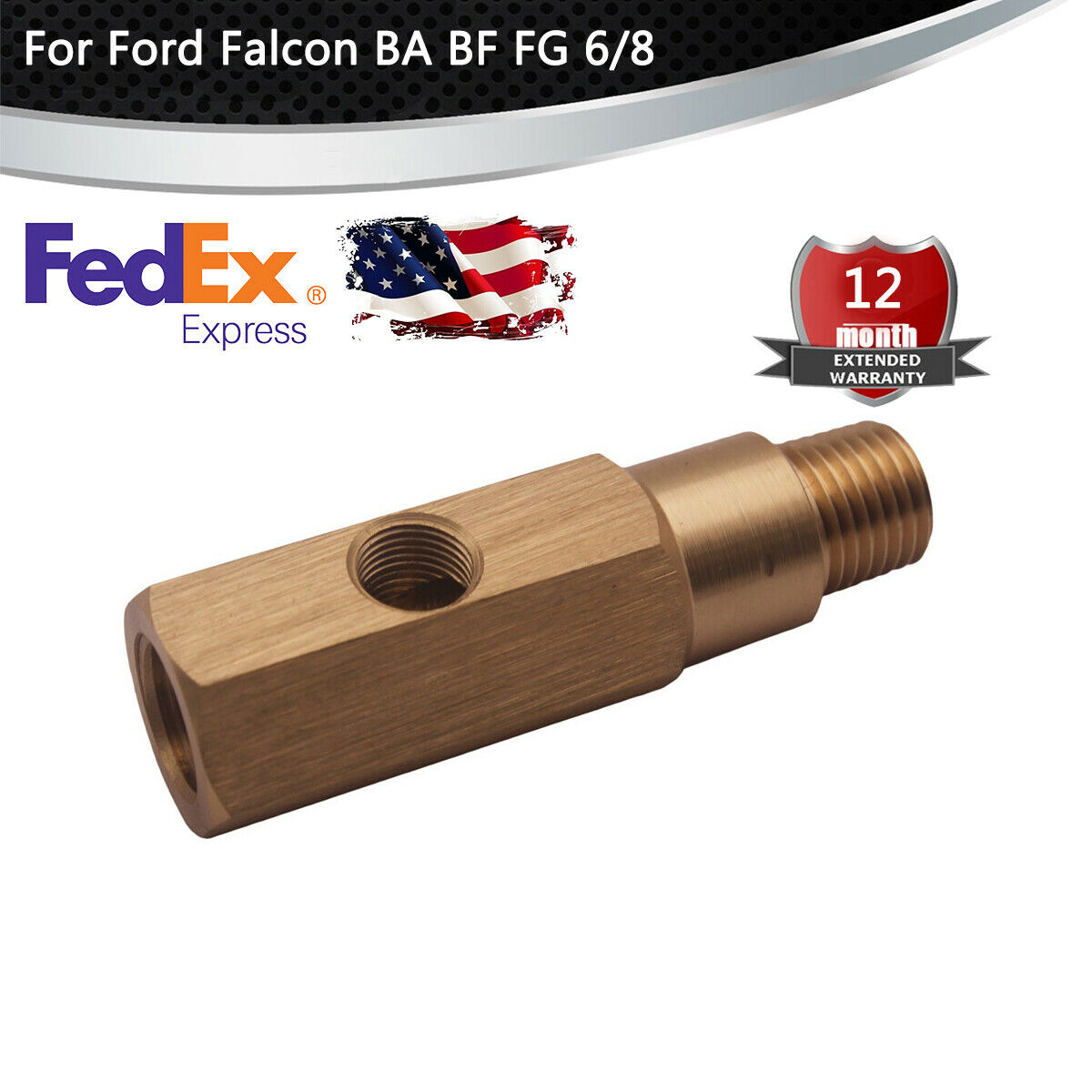 1/4 NPT Oil Pressure Sensor Tee NPT Adapter Turbo For Ford Falcon BA BF FG