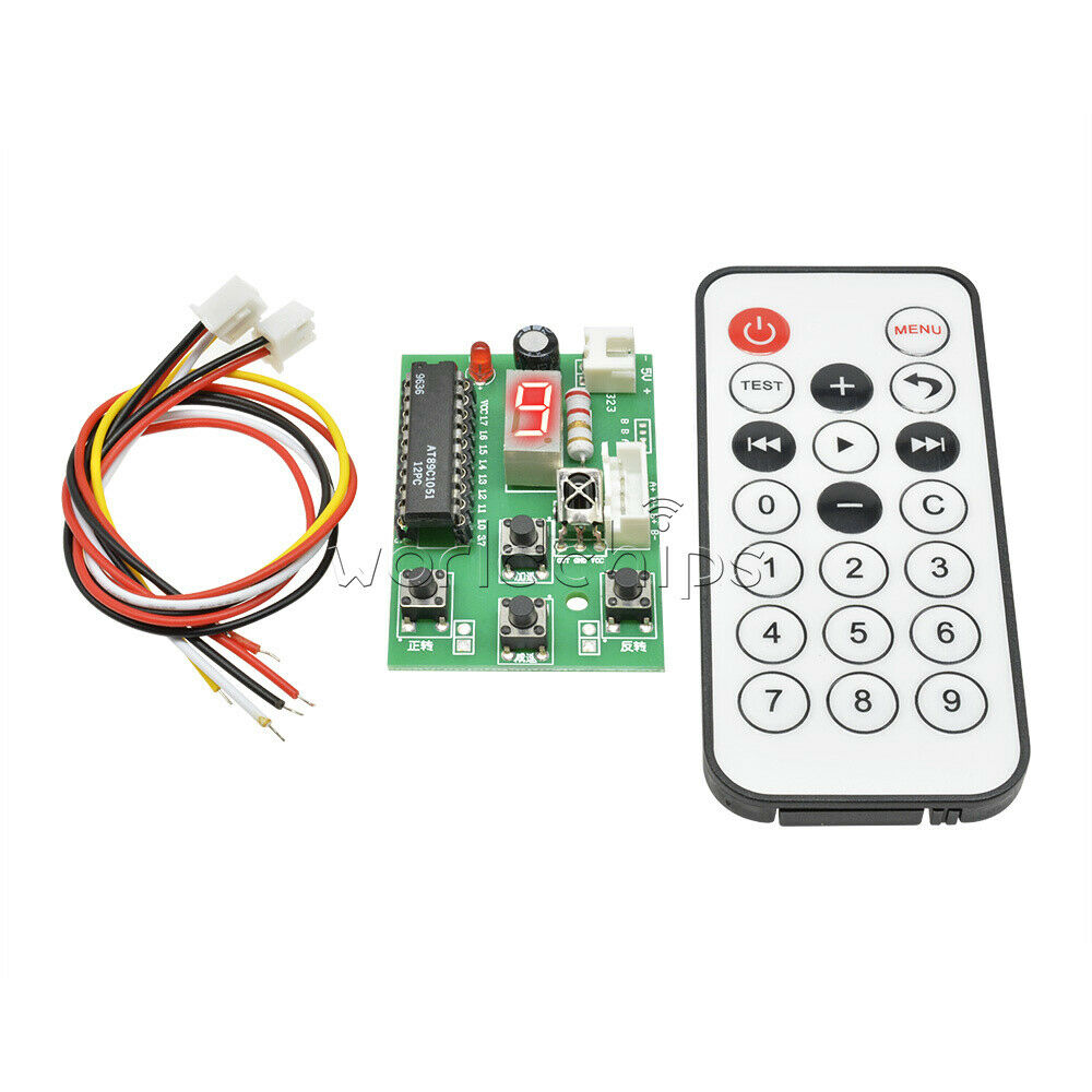 DC 5v 2-phase Stepper Motor Driver Controller Board Adjustable Speed + Remote