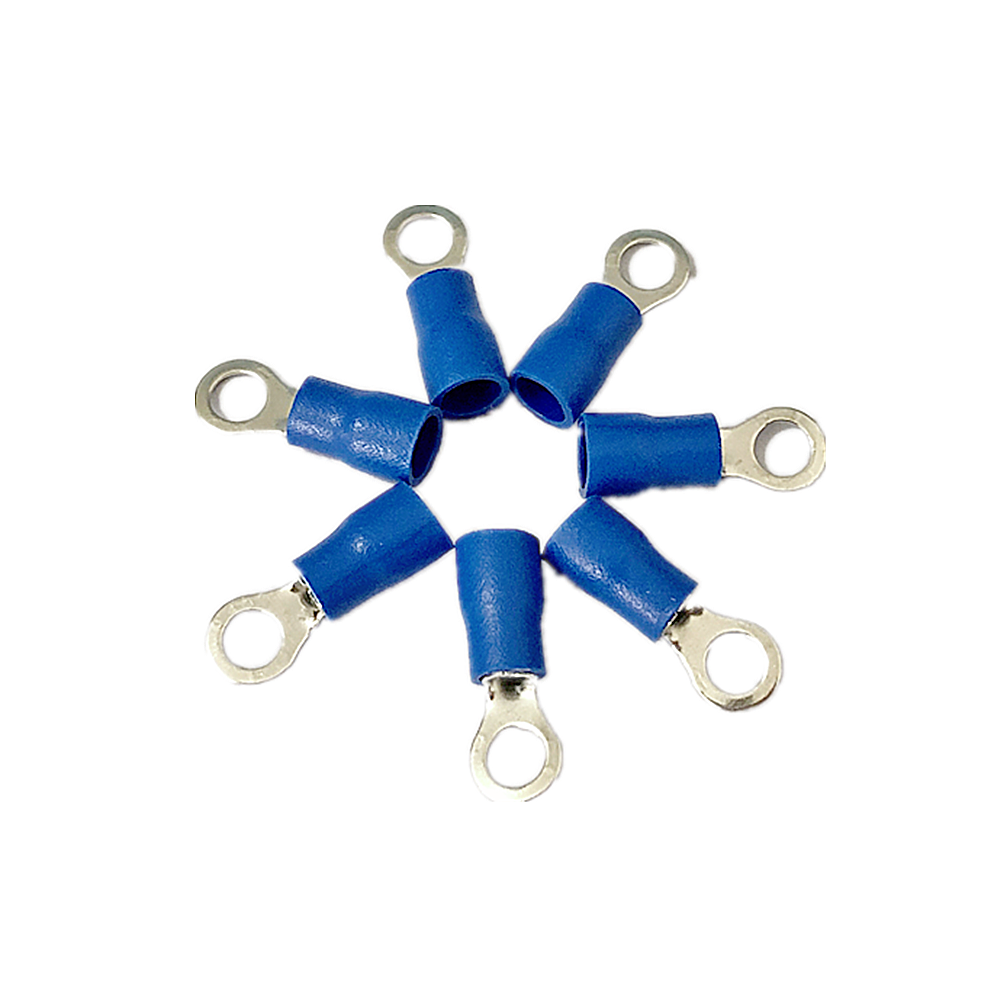 50PCS Blue RV2-4 Ring Cable Wire crimp Connector terminal block 16-14AWG