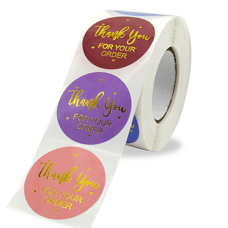 500pcs/set 1.5inch Thank You For Your Order Stickers For Wedding Label St.l8