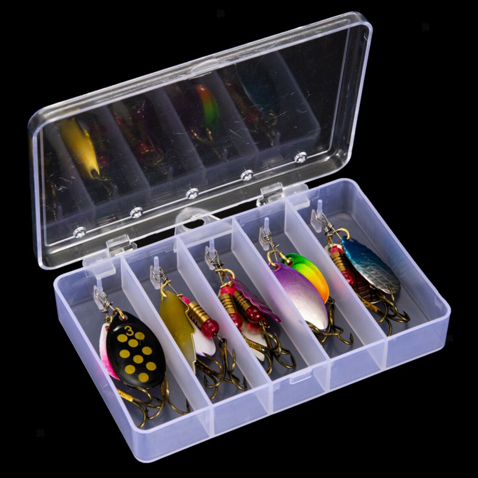 1 Box Saltwater Sea Fishing Spoon Lures Spinner Tackle Bait Hook Wobbler