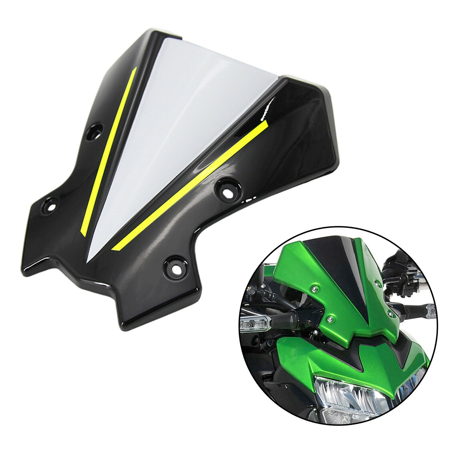 Big Windshield Wind Fits for KAWASAKI Z900 Z 900 Z 650 Black and White