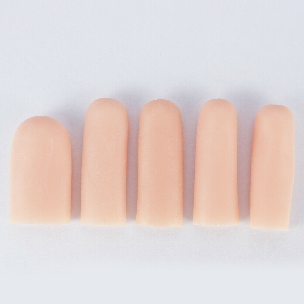 5Pcs Silicone Gel Finger Protectors, Finger Cots Cover Protection Finger Caps AU