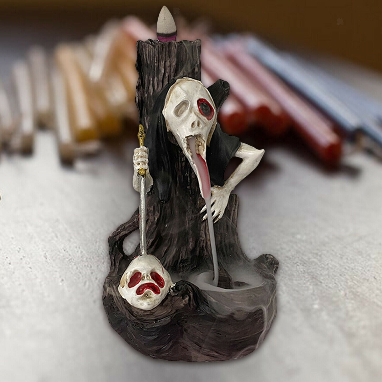 Backflow Incense Burner Waterfall Smoke Incense Holder Halloween Zen Decor