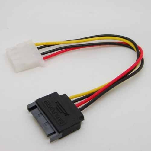 Male Female 4-pin Power Drive Adapter adaptor Cable to Molex IDE SATA 15-pin sx