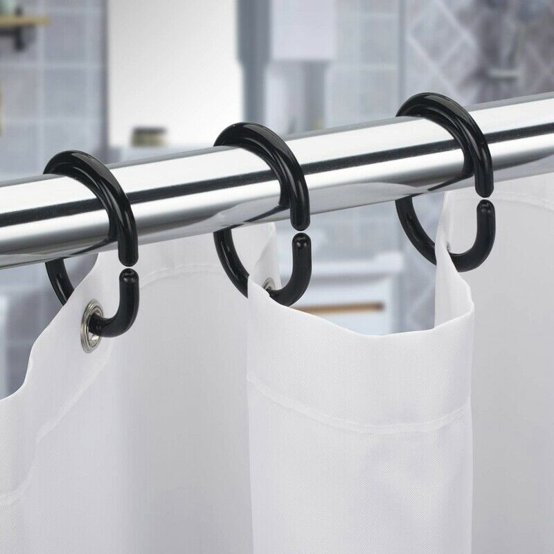 24 PCS Shower Curtain s Plastic Shower Curtain Hooks for Bathroom Shower Rod ZB9